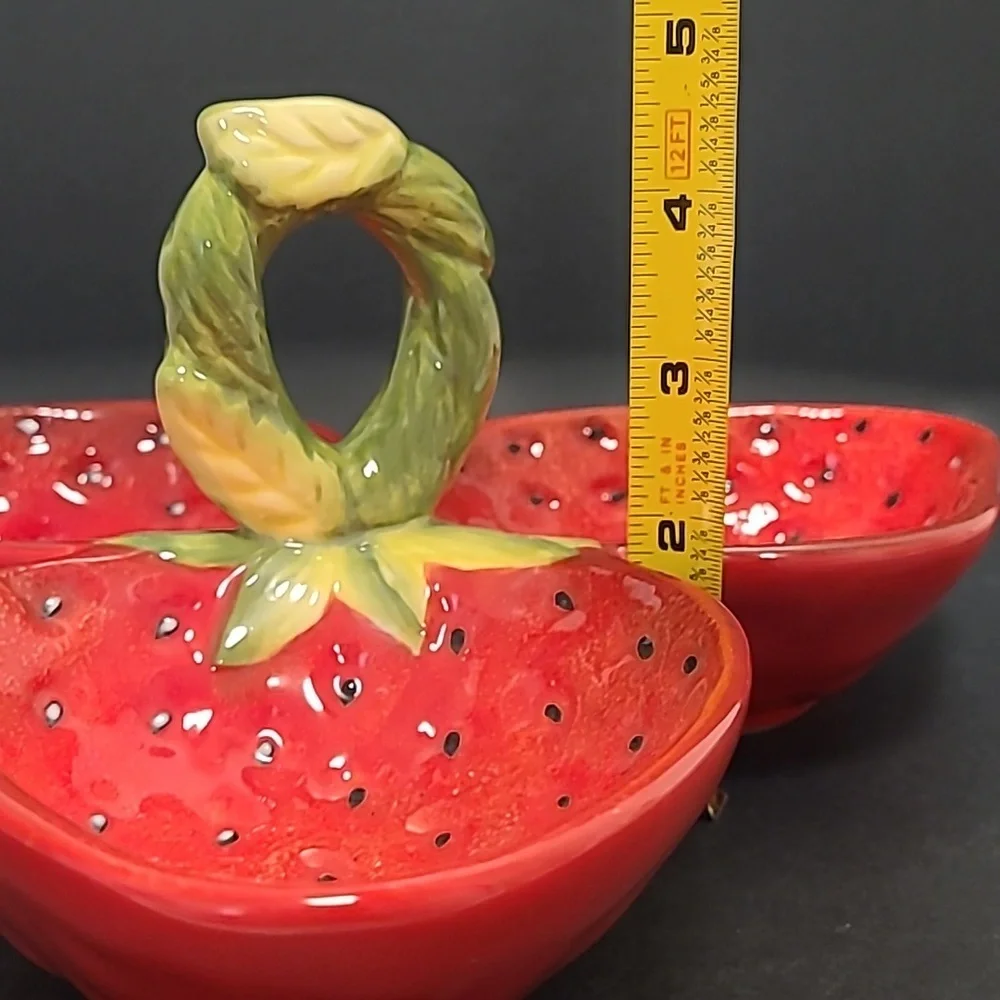 Vintage | Pier 1 Imports Straberry Trio Dish Serving Tray